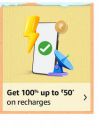 Amazon Prime Day Recharge Offer: 100% Cashback up to ₹50...