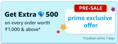Amazon Prime Exclusive Diamonds Offer: 500 Diamonds on Every Order of ₹1000 & more