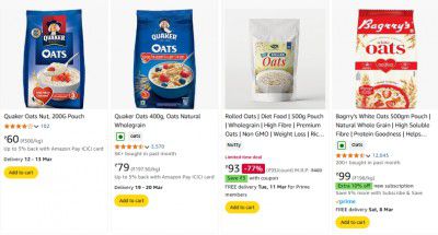 Amazon : Quaker Oats Starts At ₹60