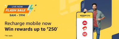 Amazon Recharge Flash Sale: Win Rewards upto ₹250