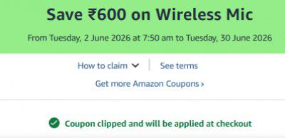 Amazon : Save ₹600 on Grenaro Wireless Mic