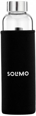 Amazon Solimo Borosilicate Glass Water Bottle with Sleeve | Pack of 1 | 500 ml 