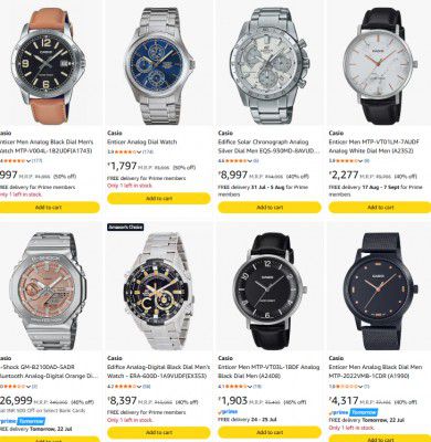 Amazon : Up to 50% OFF - Casio Watches