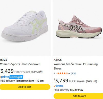 Amazon : Upto 70% OFF - Asics Womens Shoes