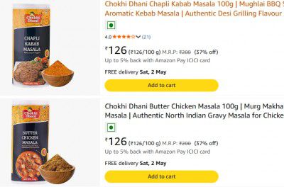 Amazon : Upto 60% OFF - Chokhi Dhani foods & Grocery + Extra Coupon 
