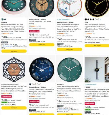 Amazon : Upto 88% OFF - Nautica Wall Clock