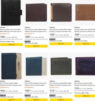 Amazon : Upto 82% OFF - Calfnero Wallets | Starts At Rs.161
