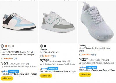 Amazon: UP TO 80% OFF | Liberty Sneakers For Mens