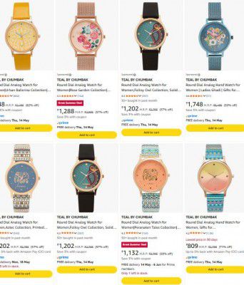 Amazon : Upto 88% OFF - Teal By Chumbak Watches | Starts At Rs.809