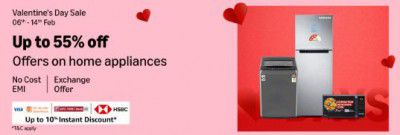 Amazon : Valentines Day Sale | Upto 55% OFF On Home Appliance 