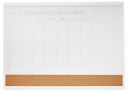 AmazonBasics 3 in 1 Combo Dry Erase Calendar Board, Plastic Frame, 17" x 23", 3 Pack...