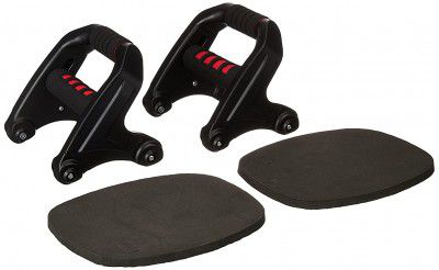 AmazonBasics 3 in 1 Push Up Bar, Abdominal Roller, Hand Grip