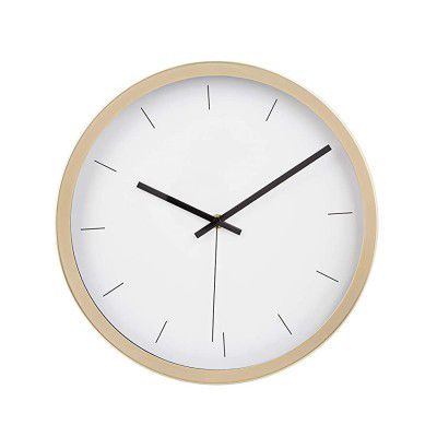 AmazonBasics 30.48 cm Modern Wall Clock - Brass