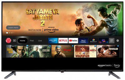 AmazonBasics 109 cm (43 inch) Fire TV Edition Full HD Smart LED TV AB43E10DS (Black)