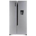 AmazonBasics 564 L Frost Free Side-by-Side Refrigerator with Water Dispenser (Silver Steel Finish)...