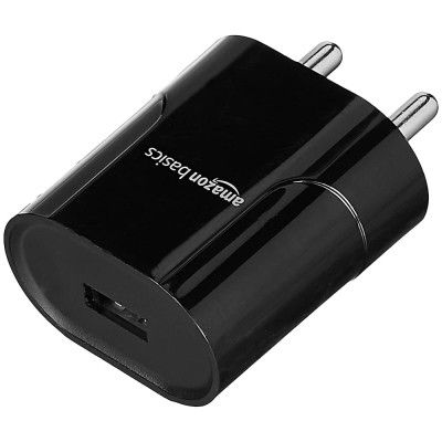 Amazon Basics 5V-2.1USB Type A Wall Charger for Cellular Phones, Game Consoles, Headphones, MP3 Players, Speakers- Black