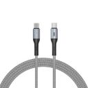 AmazonBasics 60W Type C to Type C Braided Cord Fast Charging Data Cable (Grey - 1.2 Meter)...
