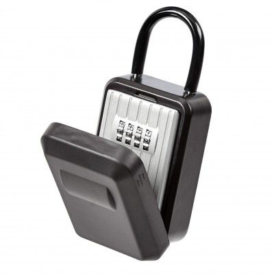 AmazonBasics plastic, alloy, aluminum Portable Key Storage Box with Waterproof Cover Combination Lock