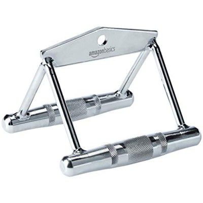 AmazonBasics Chrome Handle Exercise Weight Machine Accessories Set