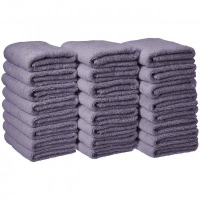 AmazonBasics Cotton Hand Towel 448 GSM (Pack of 24, Lavender)