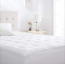 AmazonBasics Down-Alternative Mattress Topper Pad with Cotton Shell - Queen...