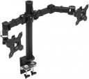 AmazonBasics Dual Monitor Stand - Height-Adjustable Arm Mount, Steel...
