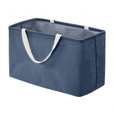 AmazonBasics Fabric Storage Bin Basket - Large Rectangle, Navy Blue