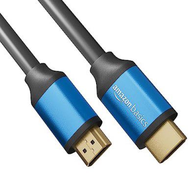 AmazonBasics Flexible Premium HDMI Cable (Black, 4K@60Hz, 18Gbps), 10 Ft.