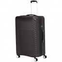 AmazonBasics Geometric Travel Luggage Expandable Suitcase Spinner with Wheels and Built-In TSA Lock, 31.5 Inch - Black...