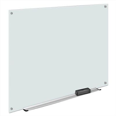 AmazonBasics Glass Dry-Erase Board - Frosted, Non-Magnetic, 1.21 x 0.91 m