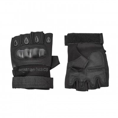 AmazonBasics Glove with Protective Padding for Cycling, Riding, Camping and Gym, Set of 2, XL
