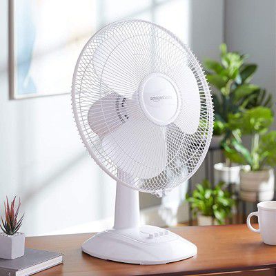 AmazonBasics High Speed Table Fan for Cooling with Automatic Oscillation (400 mm | 55W)