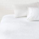 AmazonBasics Hypoallergenic Cotton Vinyl-Free Waterproof Mattress Protector (White, 60 x 80 - Suitable for Queen/Double Bed)...