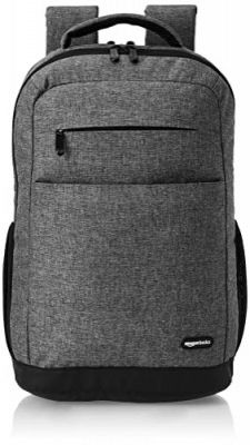 AmazonBasics Laptop Backpack - 24L, Water Repellent and Wear Resistant, Dark Grey