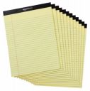 AmazonBasics Legal/Wide Ruled Pad (12 pack, 50 sheets per pad) 222 GSM, 8.5 inches X 11.75 inches - Yellow...