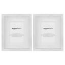 amazon basics Matted Photo Frame with Stand, Set of 2 | 8' x 10' matted to 5' x 7', Nickel...