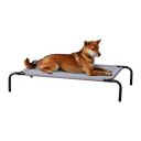 AmazonBasics Medium Elevated Cooling Pet Dog Cot Bed - 43 x 26 x 7.5 Inches, Grey...
