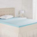 AmazonBasics Cooling Gel-Infused Memory Foam Mattress Topper - Ventilated, CertiPUR-US Certified Foam, 5.08 cm - Single, Blue...