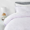 AmazonBasics Microfiber 2-Piece Duvet Cover Set - Single (66x90-inch), Lavender Paisley - with Pillow Cover...