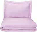 AmazonBasics Microfiber Comforter COVER with pillow cover - Single (66x90-inch, 2-Piece), Frosted Lavender (COMFORTER NOT INCLUDED)...