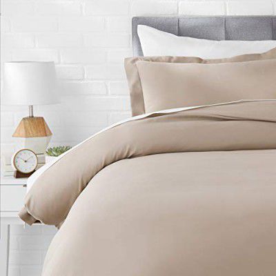 AmazonBasics Microfiber Comforter Cover Set with pillow cover - Single (66x90-inch), 2-Piece