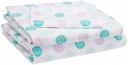 AmazonBasics Kids Soft, Easy-Wash Microfiber Floral Single Sheet with pillow cover Set (Jade Medallion)...