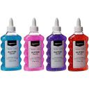 AmazonBasics Non toxic Liquid Washable Glitter Glue, Assorted Colors (Purple/Pink/Red/Blue), 177 mL Each, 4-Count...