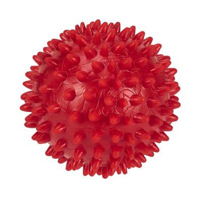 AmazonBasics Non-Toxic Rubber Spiked Ball | Chew Toy for Dogs, Puppies & Pets | Hard and Durable Teething Toy