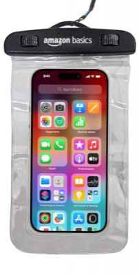 AmazonBasics Non-Toxic TPU and Plastic Dry Bag Case for iPhone (Transparent)