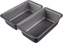 AmazonBasics Nonstick Carbon Steel Baking Bread Pan, 9.5 x 5 Inch, Set of 2...