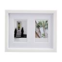 AmazonBasics Photo Frame for use with Instax, Polaroid - 2-Opening - 3 x 2 inch, White...