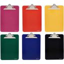 AmazonBasics Plastic Clipboards, Assorted Colors, Pack of 6...