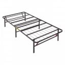 AmazonBasics Platform Foldable Steel Bed Frame, Black, Single...