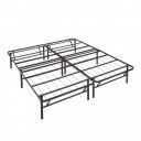 AmazonBasics Platform Foldable Steel Bed Frame, Black, Queen...